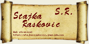 Stajka Rašković vizit kartica